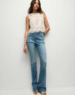 Adelyn Cotton Eyelet Tank in>Veronica Beard New