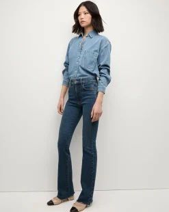 Aderes Denim Shirt in Light Blue>Veronica Beard Online