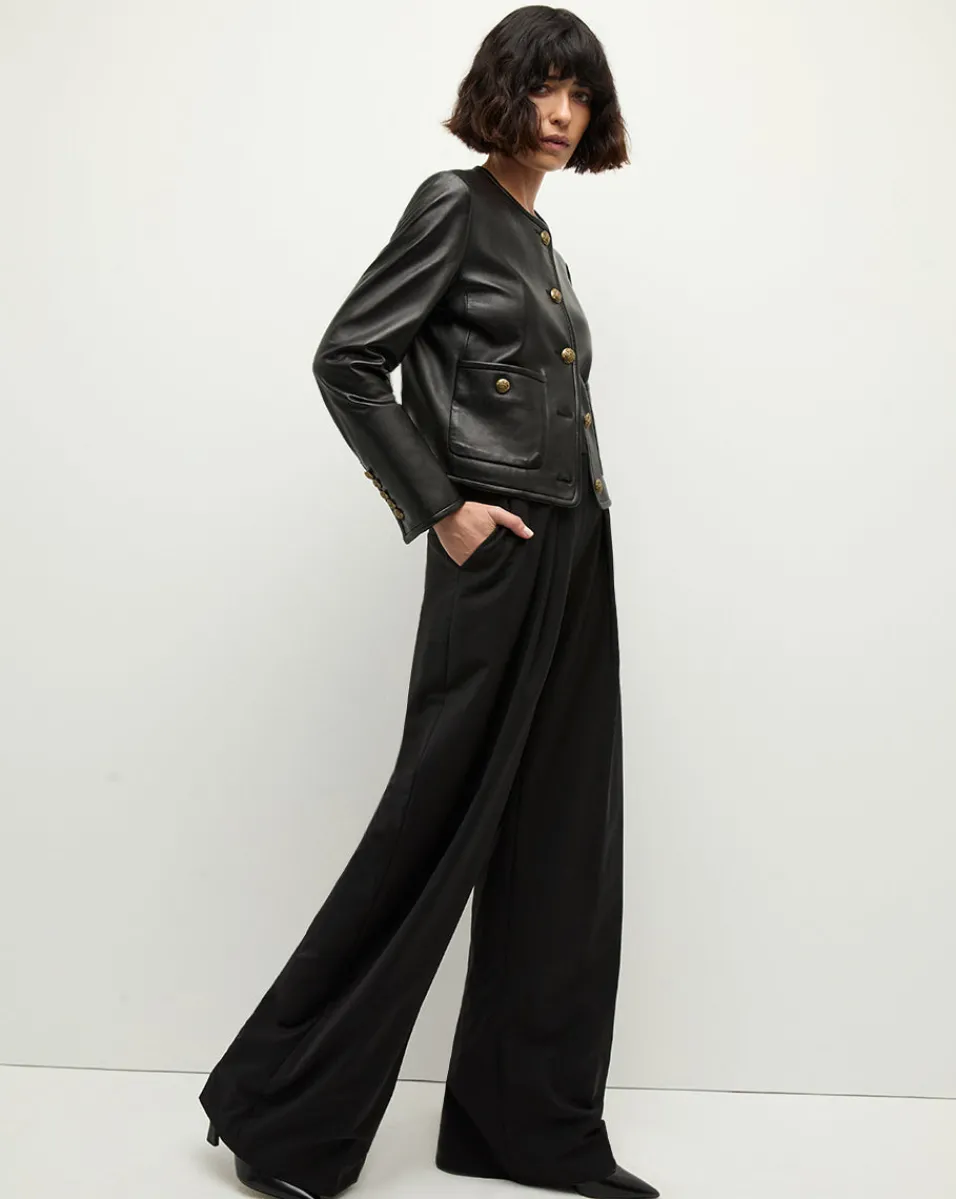 Andrea Leather Jacket in>Veronica Beard Clearance