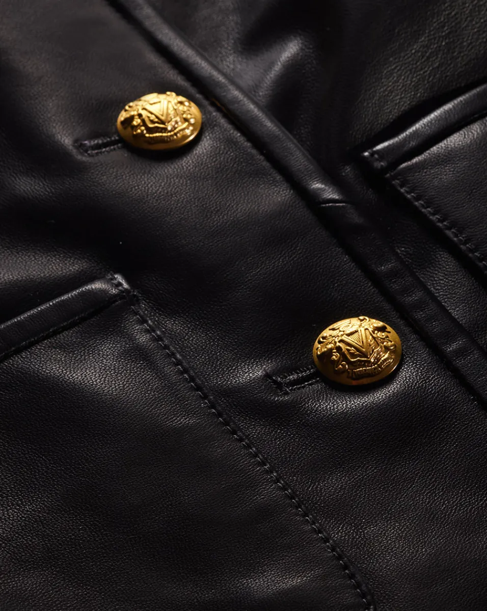 Andrea Leather Jacket in>Veronica Beard Clearance