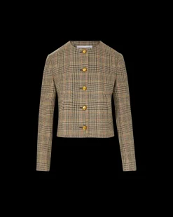 Andrea Plaid Jacket in Russet Multi><noscript><img width=