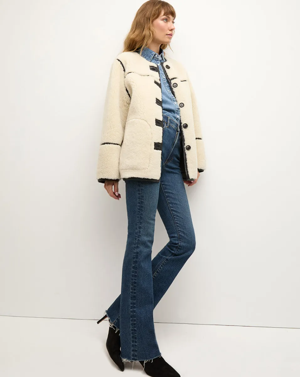 Anya Reversible Shearling Coat in>Veronica Beard Clearance