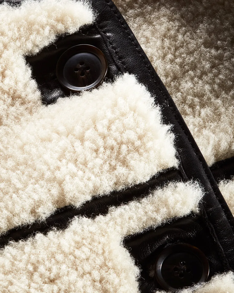 Anya Reversible Shearling Coat in>Veronica Beard Clearance