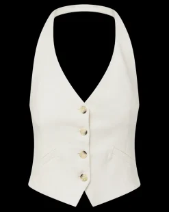 Arabella Stretch-Linen Vest in><noscript><img width=