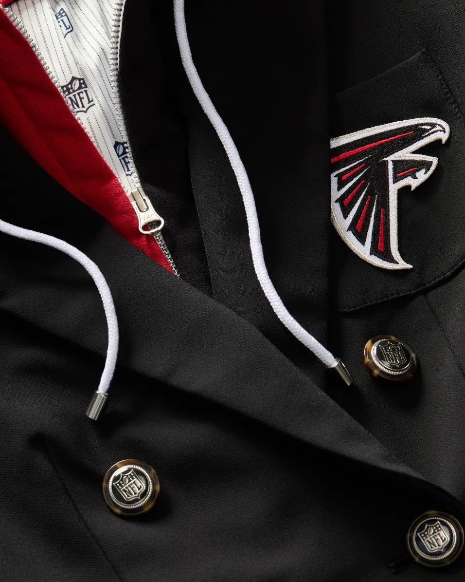 Atlanta Falcons Dickey Jacket in Black/Silver>Veronica Beard Online