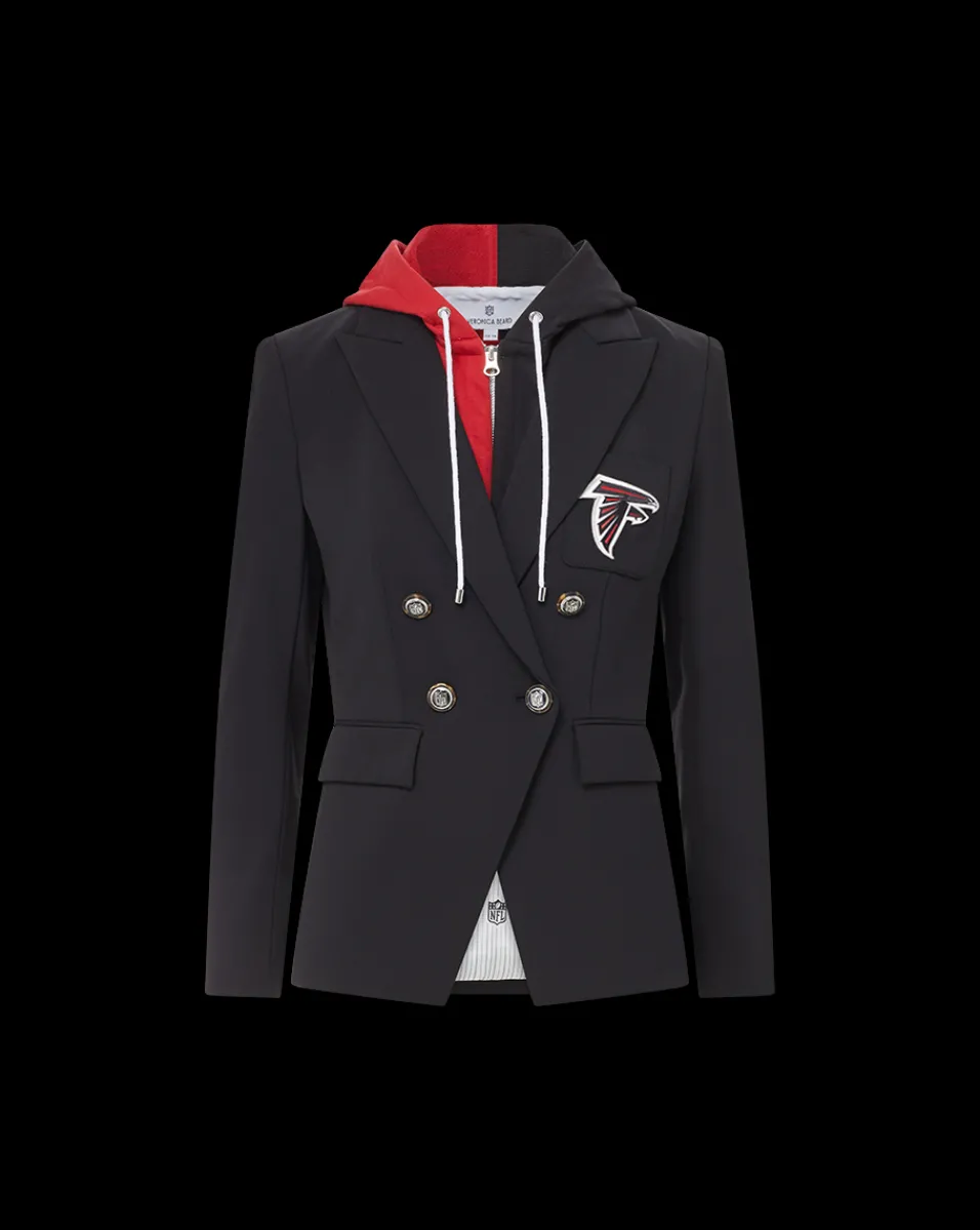 Atlanta Falcons Dickey Jacket in Black/Silver>Veronica Beard Online