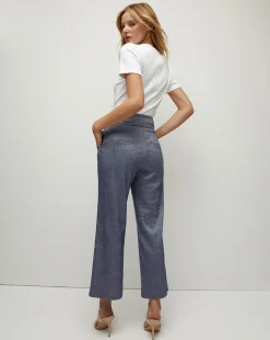 Aubrie Linen Pant in Blue Melange><noscript><img width=