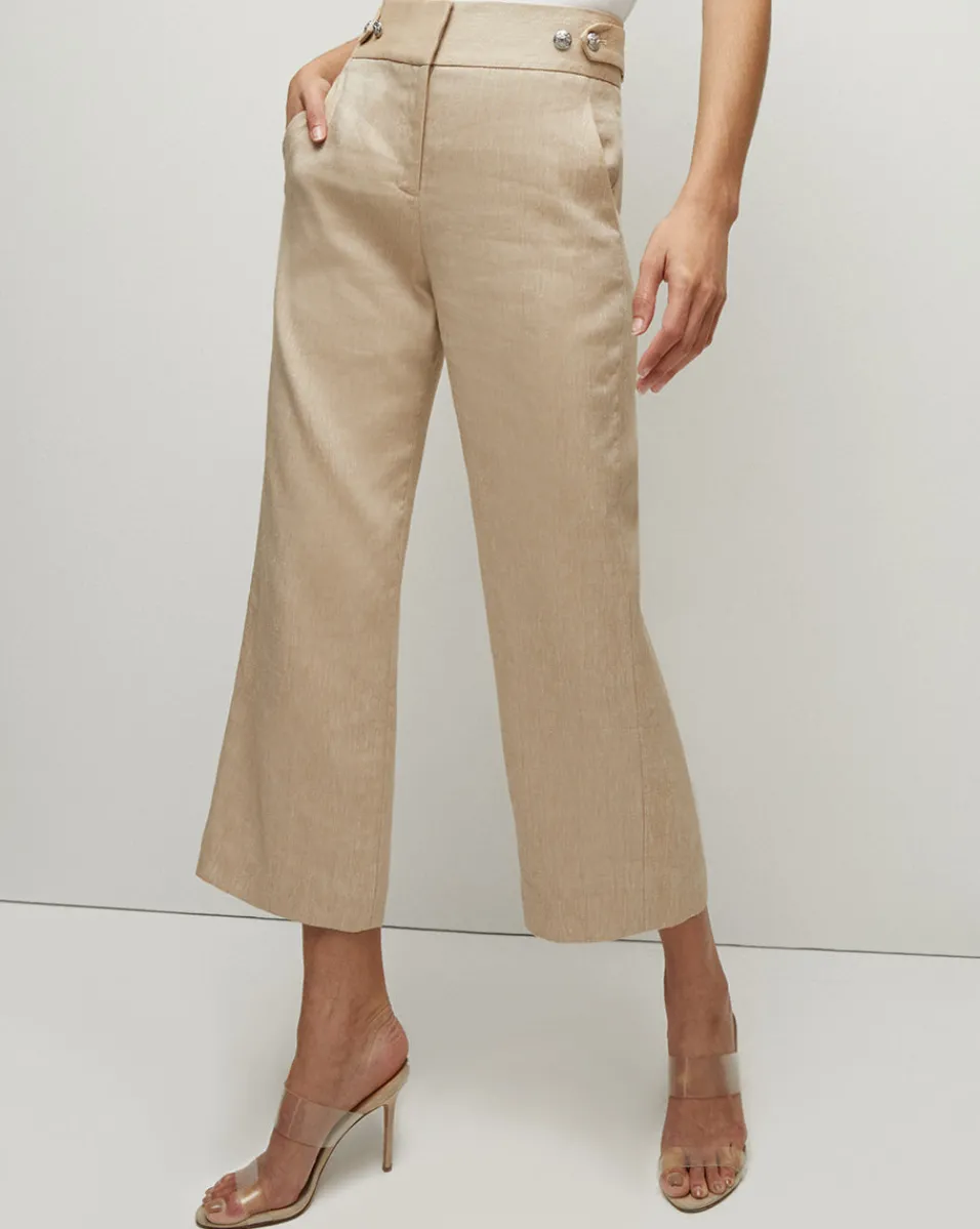 Aubrie Women's Linen Cropped Pant>Veronica Beard Hot