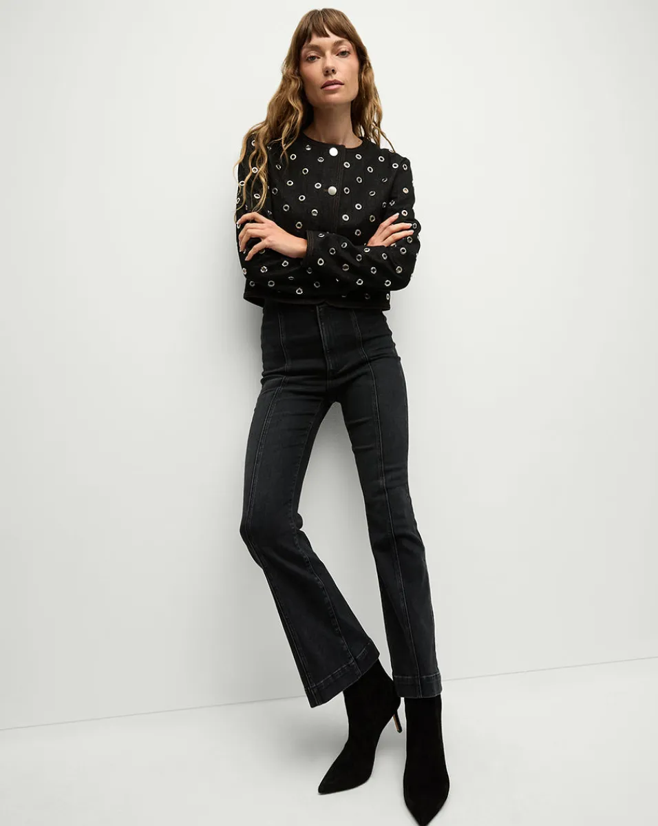 Beale Grommet Jacket in Black | Studded Jacket>Veronica Beard Best