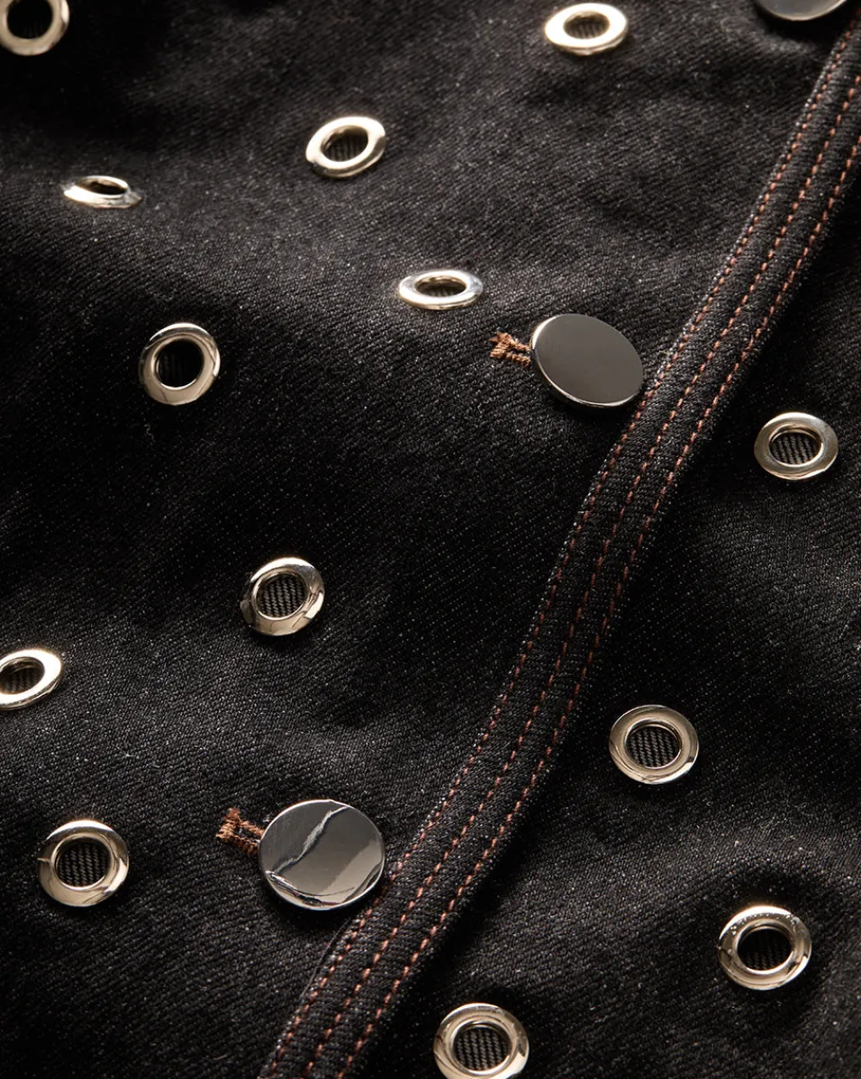 Beale Grommet Jacket in Black | Studded Jacket>Veronica Beard Best
