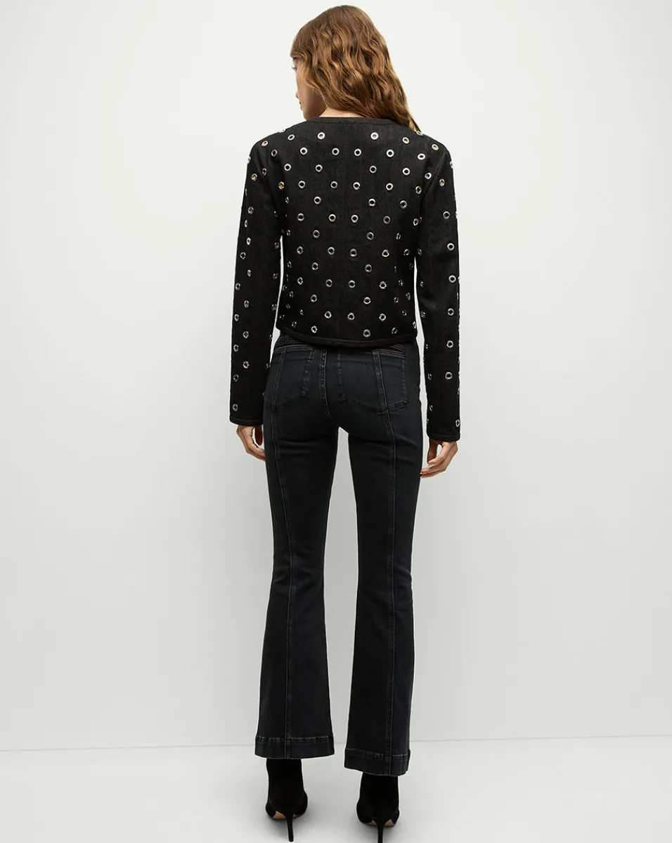 Beale Grommet Jacket in Black | Studded Jacket>Veronica Beard Best