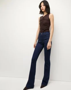 Beverly Patch-Pocket Skinny-Flare Jean in Rodeo Clean><noscript><img width=