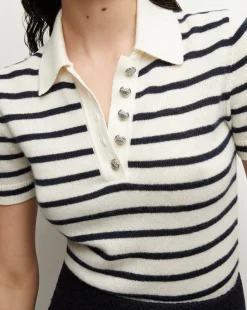 Brandt Cashmere Polo in>Veronica Beard New