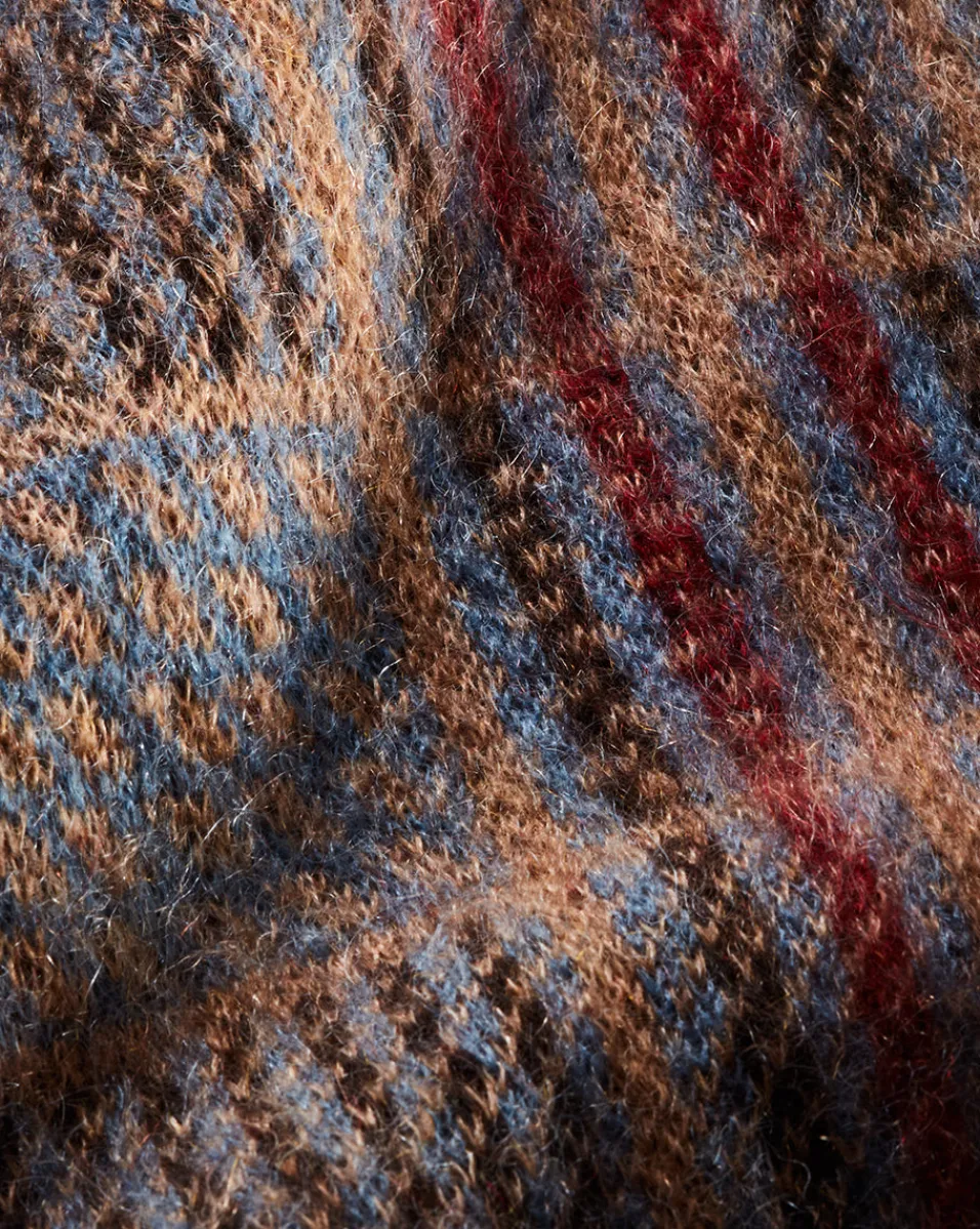 Bristol Plaid Sweater in Russet>Veronica Beard Sale