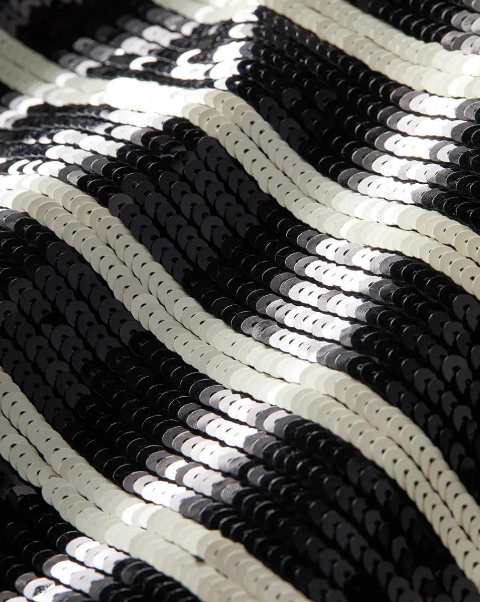 Cala Sequin Mini Dress in Black & White>Veronica Beard Hot