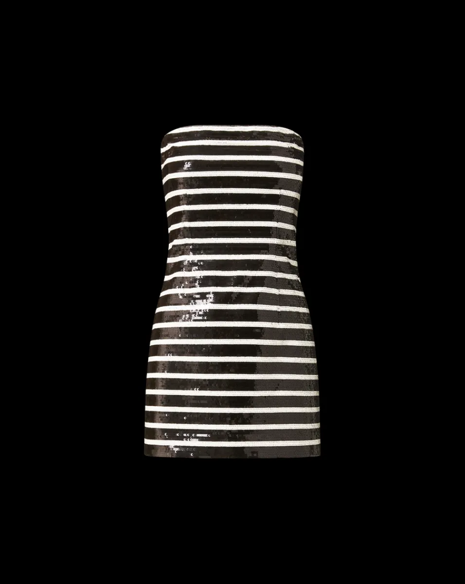 Cala Sequin Mini Dress in Black & White>Veronica Beard Hot