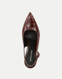 Callie Croc-Embossed Slingback Pump in><noscript><img width=