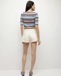 Calliope Ribbed Cardigan in Blue Multi><noscript><img width=