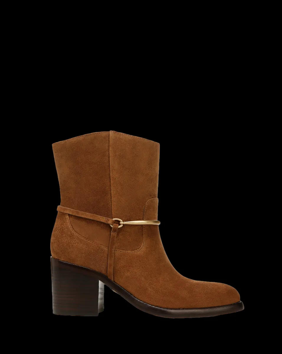 Camden Suede Bootie in>Veronica Beard Outlet