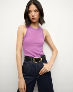 Carlotta Leather Belt in>Veronica Beard Discount