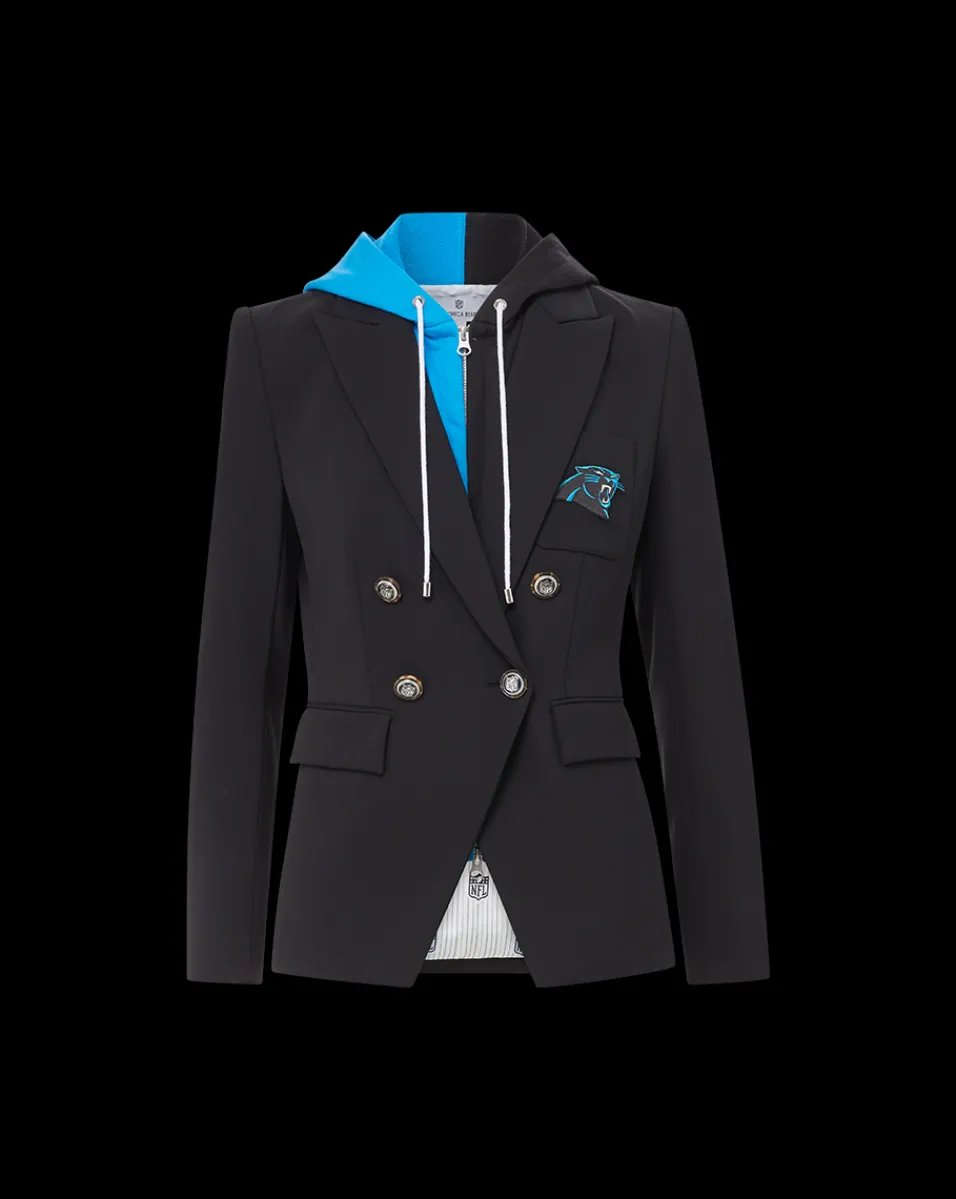 Carolina Panthers Dickey Jacket in Black/Silver>Veronica Beard New