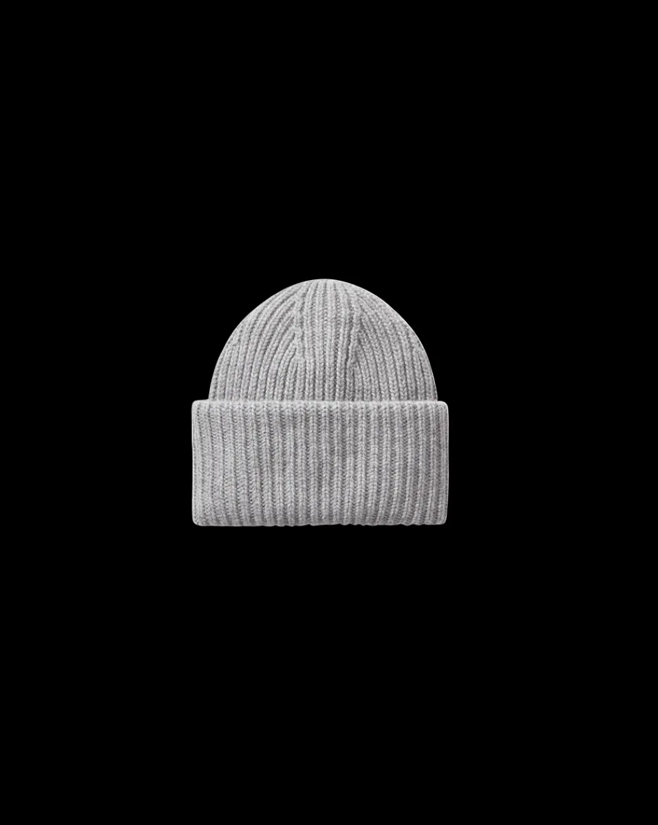Cashmere Foldover Beanie in Heather Grey>Veronica Beard Outlet