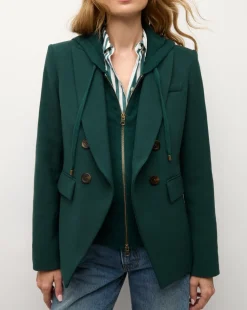 Cashmere Hoodie Dickey in Dark Green>Veronica Beard Outlet