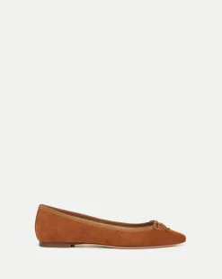 Catherine Suede Ballet Flat in>Veronica Beard New