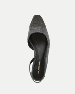 Cecile Cap-Toe Denim Slingback><noscript><img width=