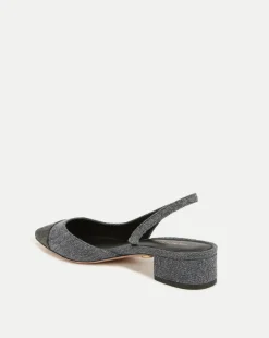 Cecile Cap-Toe Denim Slingback><noscript><img width=