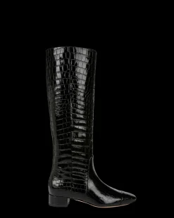 Cecile Croc-Embossed Tall Boot in><noscript><img width=
