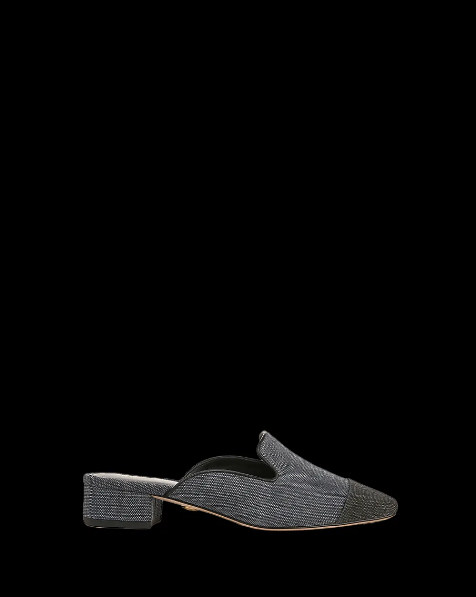 Cecile Denim Cap-Toe Mules>Veronica Beard Outlet