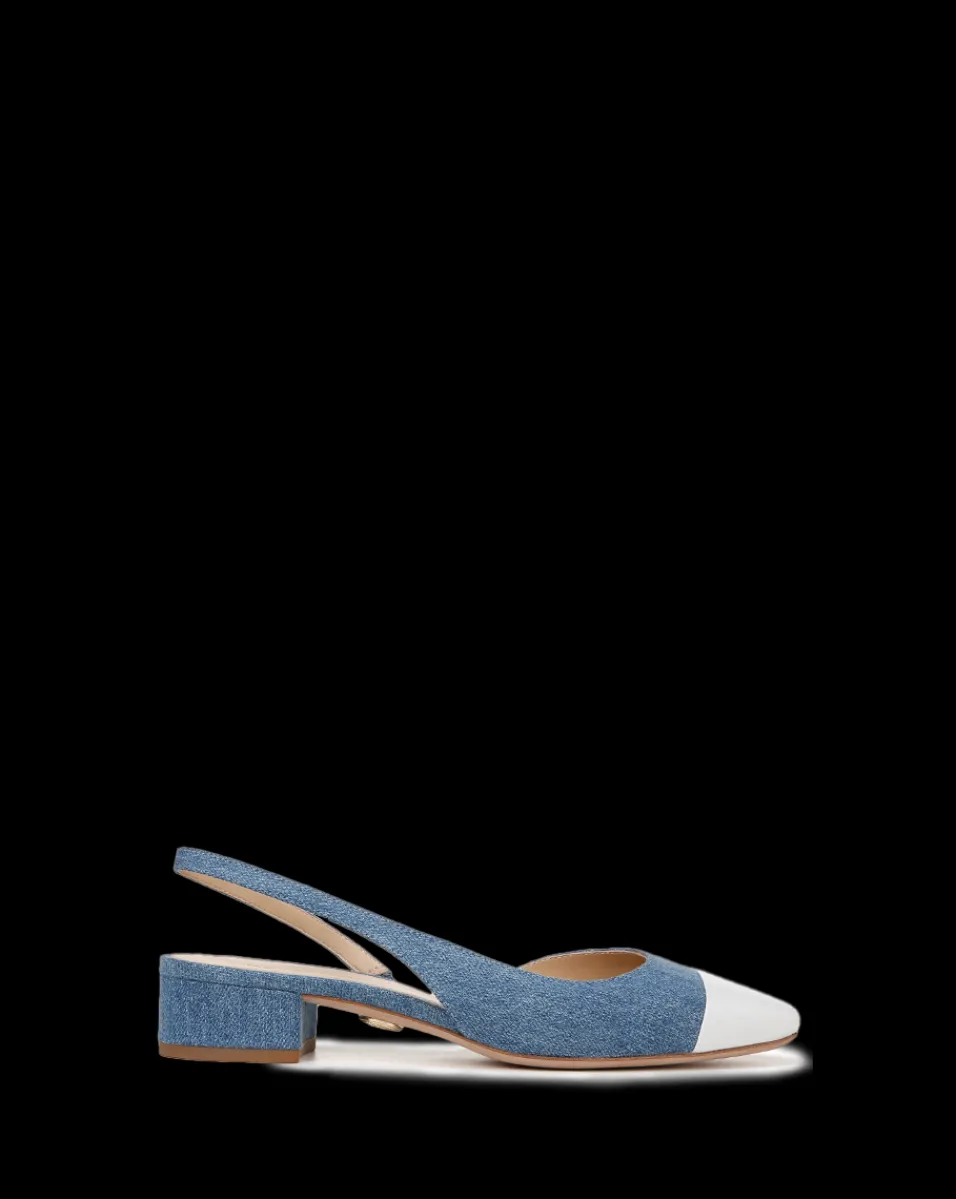 Cecile Denim Cap-Toe Slingback in>Veronica Beard Online