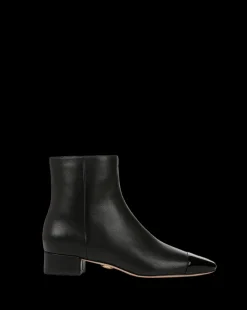 Cecile Leather Cap-Toe Bootie in><noscript><img width=