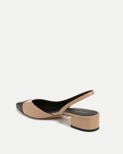 Cecile Leather Cap-Toe Slingback in><noscript><img width=