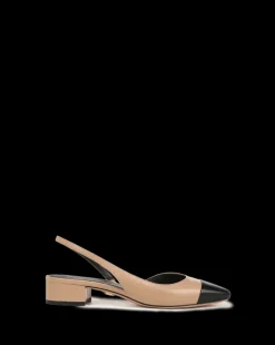 Cecile Leather Cap-Toe Slingback in><noscript><img width=