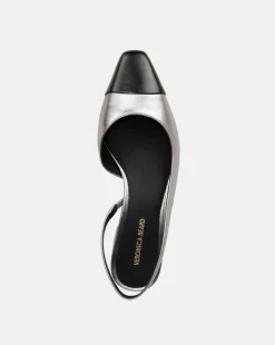 Cecile Leather Cap-Toe Slingback in><noscript><img width=