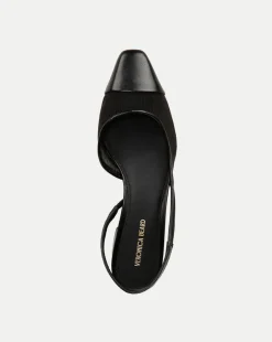 Cecile Mesh Cap-Toe Slingback in Black><noscript><img width=
