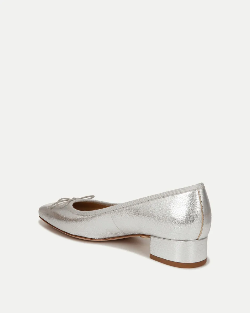Cecile Metallic Leather Ballet Pumps>Veronica Beard Best