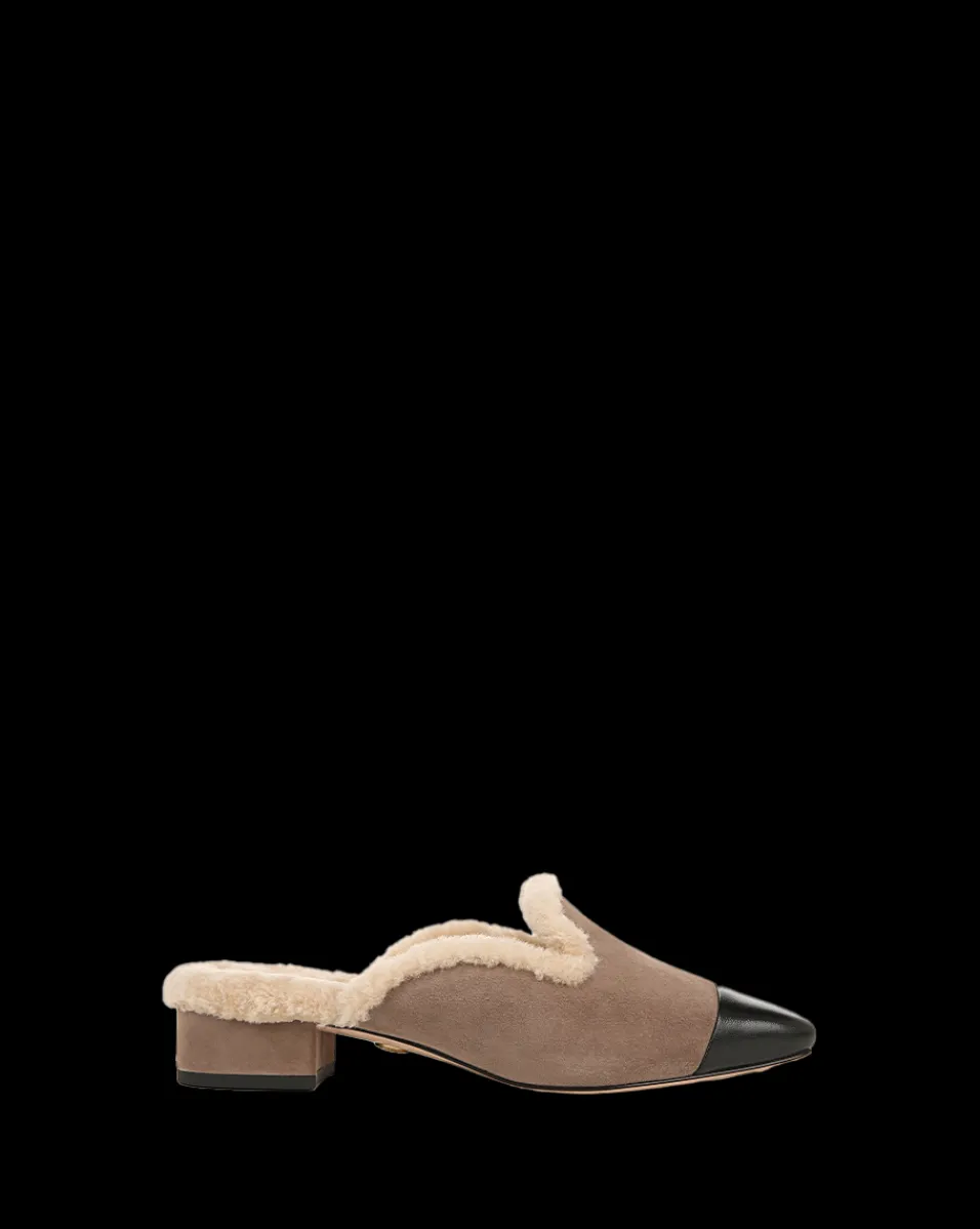 Cecile Shearling Mule in>Veronica Beard Sale
