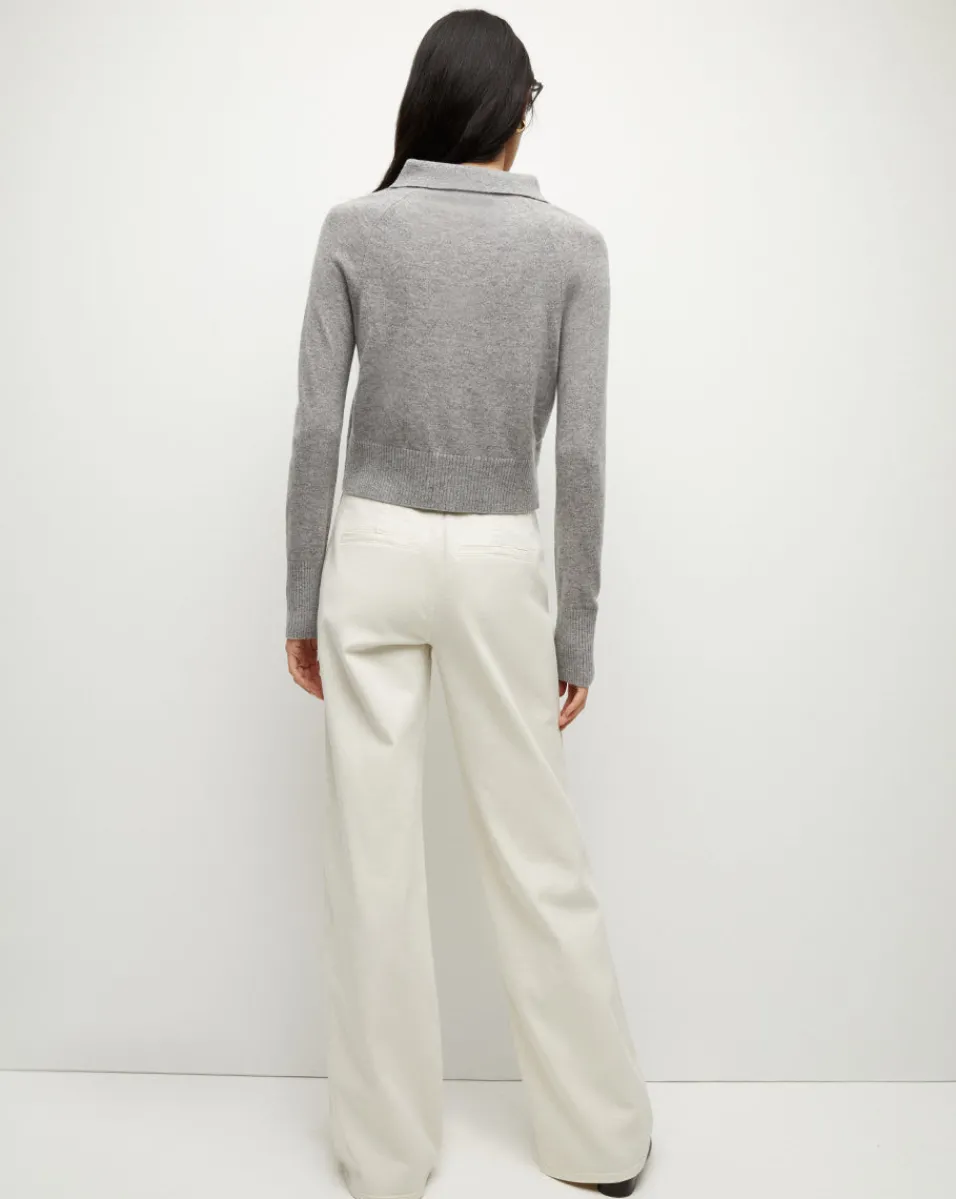 Cheshire Cashmere Cardigan in Heather Grey>Veronica Beard New