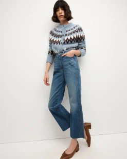 Christina Fairisle Cardigan in Smoke Blue Multi><noscript><img width=