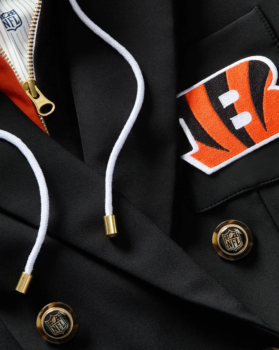 Cincinnati Bengals Dickey Jacket in Black/Gold>Veronica Beard Outlet