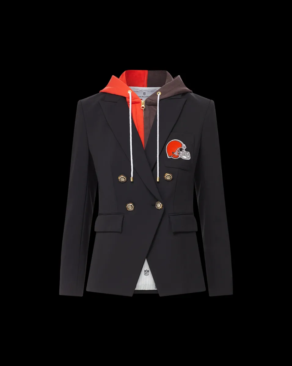 Cleveland Browns Dickey Jacket in Black/Gold>Veronica Beard Hot