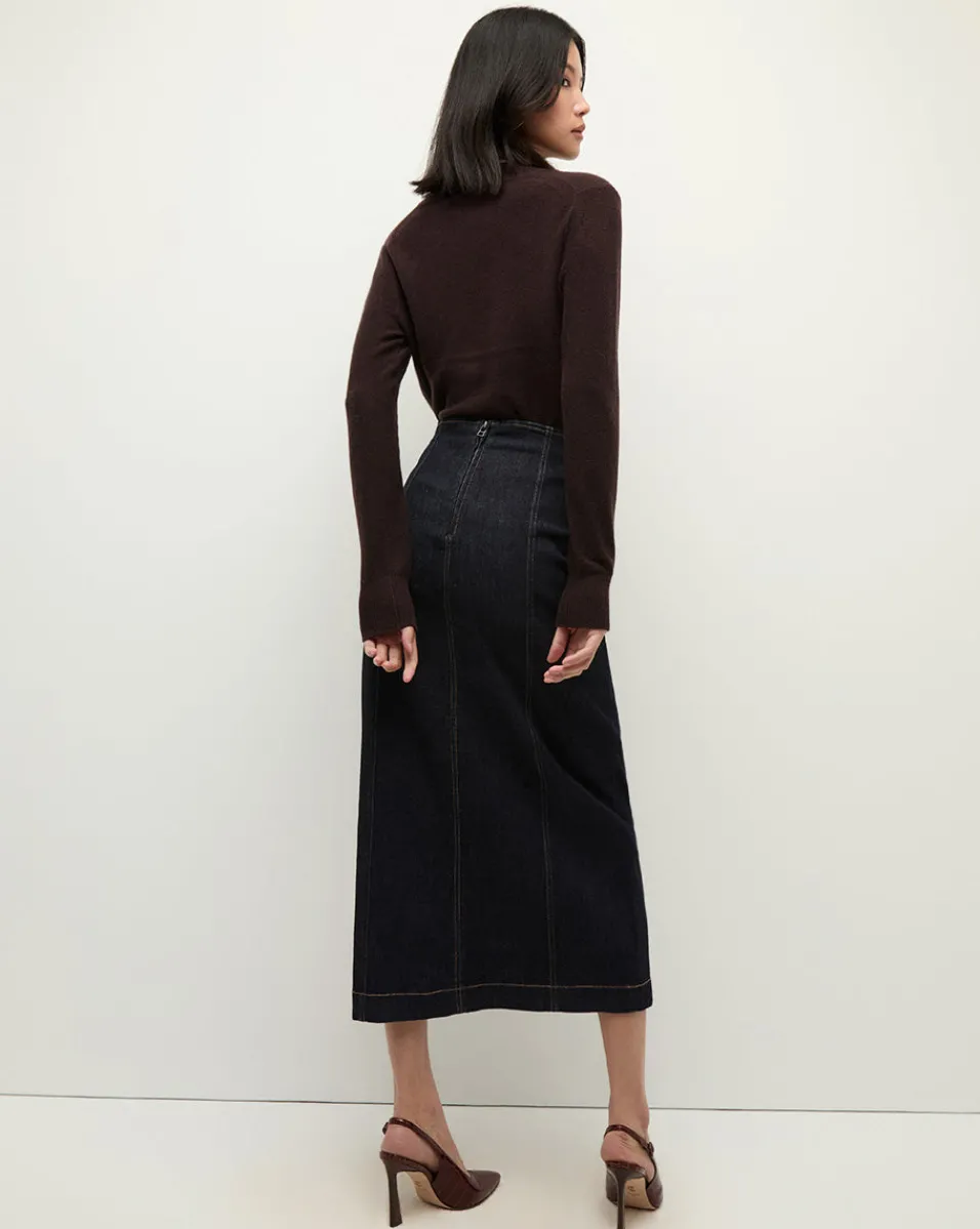 Coleta V-Neck Cashmere Sweater in Dark Chocolate>Veronica Beard Hot