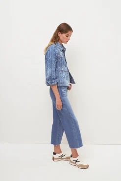 Dahl Acid-Washed Denim Jacket in Sapphire Sun><noscript><img width=