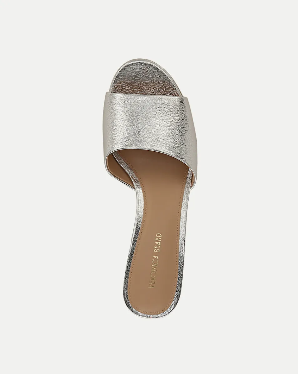 Dali Metallic Leather Block Heel Sandal>Veronica Beard Outlet