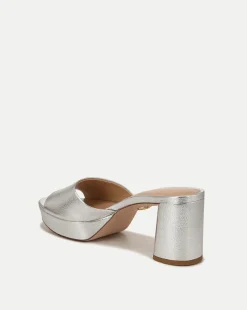 Dali Metallic Leather Block Heel Sandal><noscript><img width=