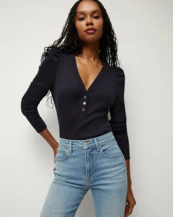 Dekalb Puff-Sleeve Top>Veronica Beard Clearance