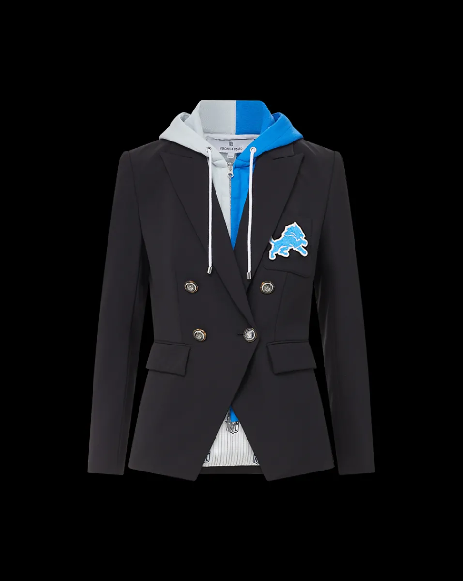 Detroit Lions Dickey Jacket in Black/Silver>Veronica Beard Outlet